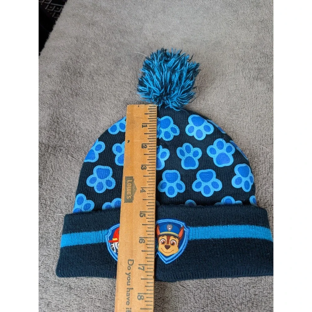 Paw Patrol  Print Knit‎ Beanie Hat Toddler Blue Nickelodeon
